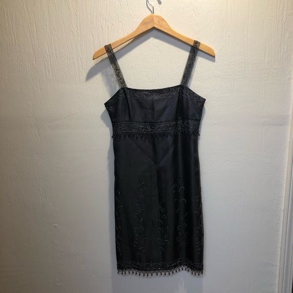 Sue Wong Dresses & Skirts - Vintage Y2K Sue Wong Formal Dress Beaded Embroidered Black Empire Waist Fairy